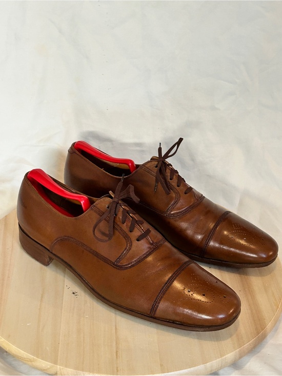 Wilkes Brashford Other - Wilkes Bashford Men’s Brown Leather Cap Toe Oxford Shoes US 10.5